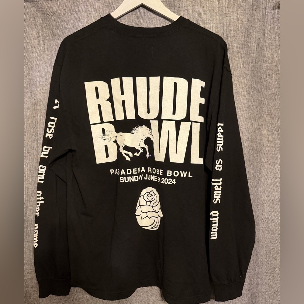 Rhude Black Graphic Long Sleeve Shirt